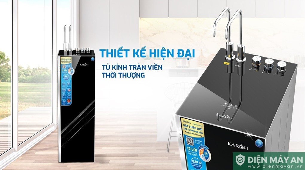 Máy lọc nước RO nóng nguội lạnh Karofi KAD-L85 12 lõi